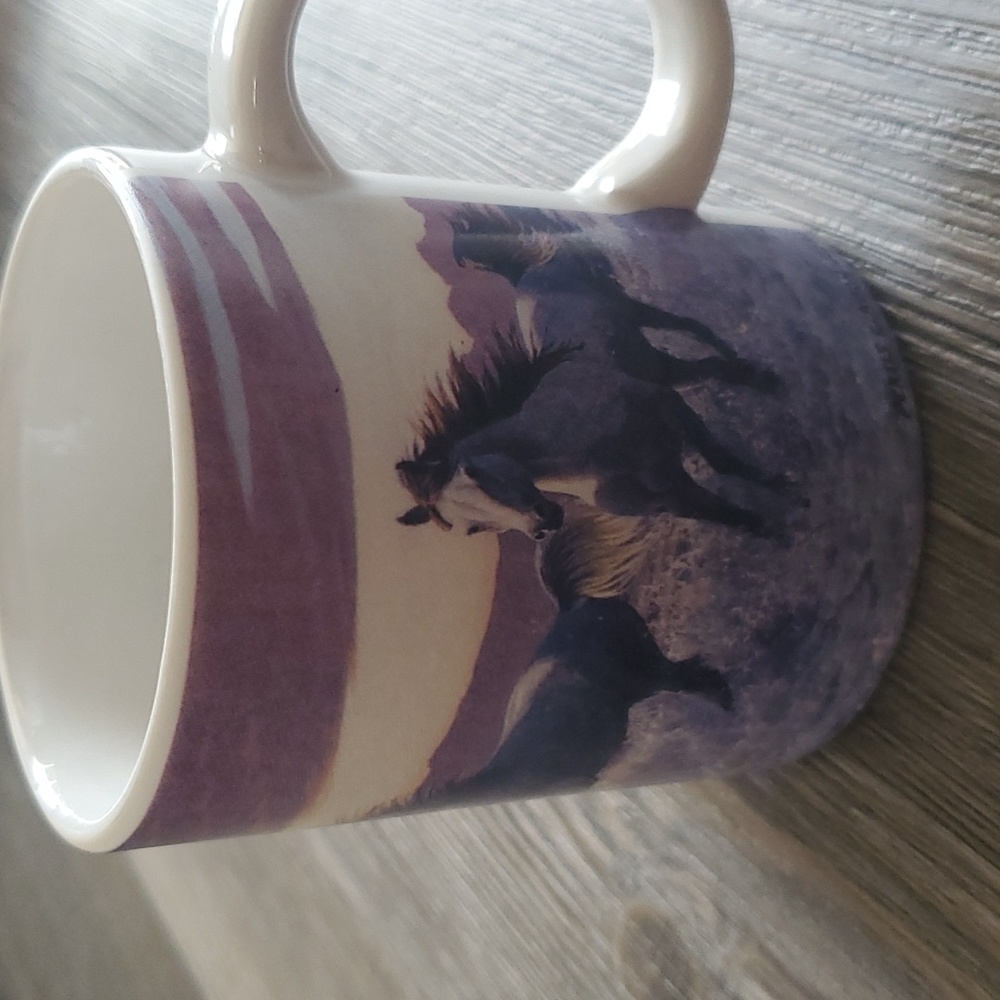 Persis Clayton Weirs painting Running Horses in Ocean Wild horses mug